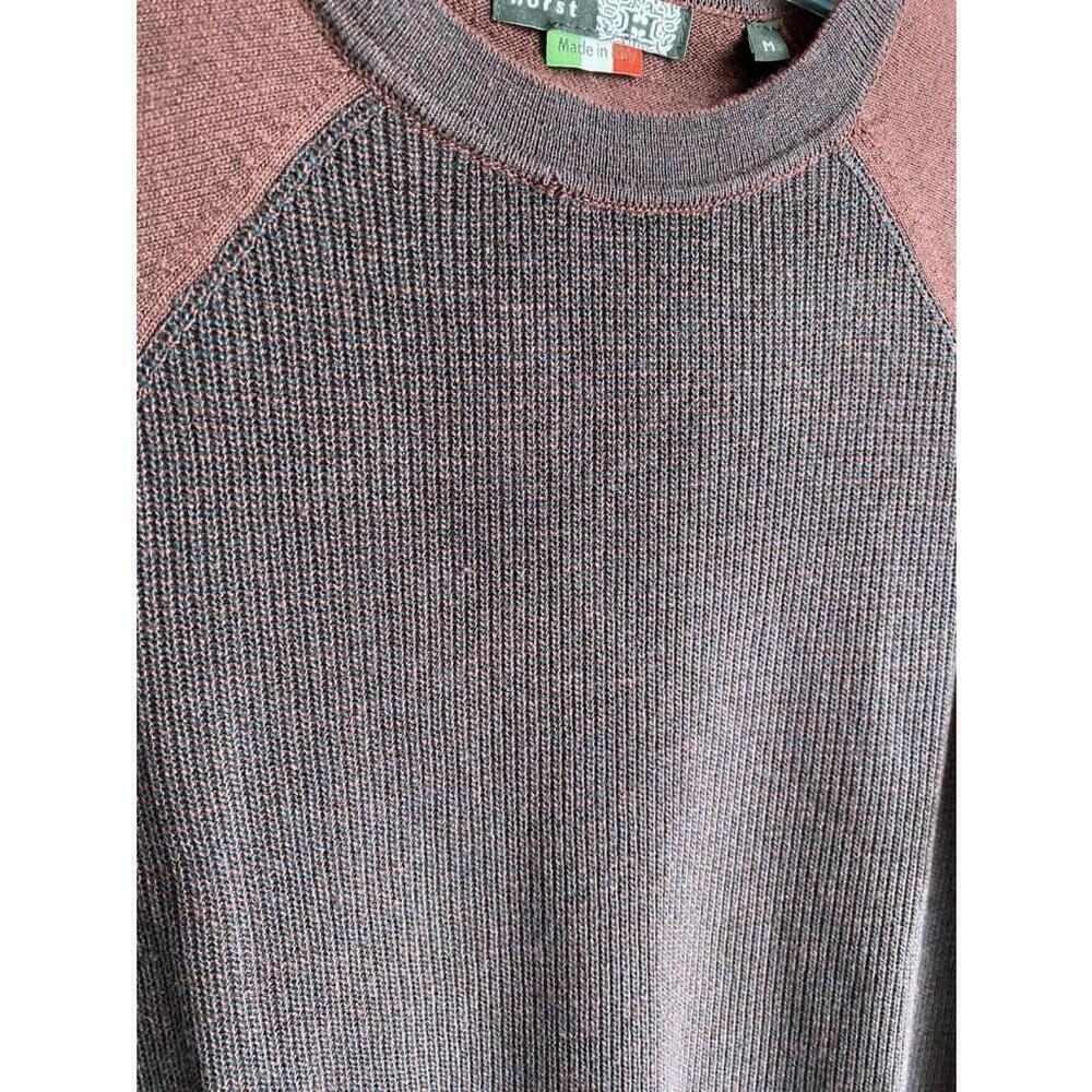 Horst Maroon Knit Mens M Medium Made in Italy Pullover Sweater op - Picture 6 of 7